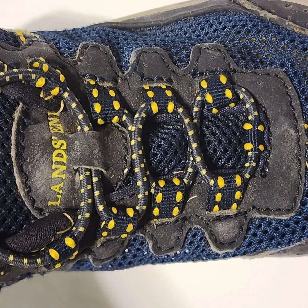 Lands End toddler hiking / water sandals shoes  size 7 M Blue Yellow Mesh